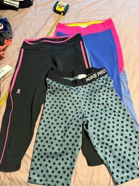 3 pair Women’s Athletic Capri leggings Medium Nike Adidas new balance